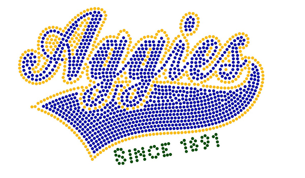 AGGIES TAIL 1891 - LARGE Rhinestone Transfer