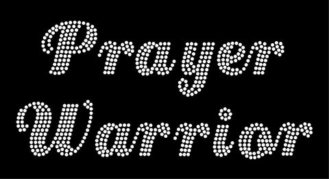 PRAYER WARRIOR #3 Pre-cut Rhinestone Template