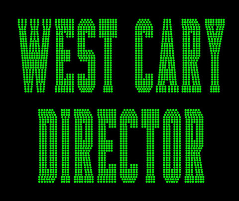 WEST CARY DIRECTOR Rhinestone Transfer