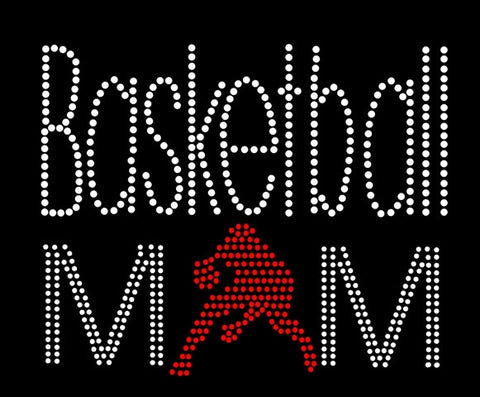 BASKETBALL MOM #2 Rhinestone Transfer