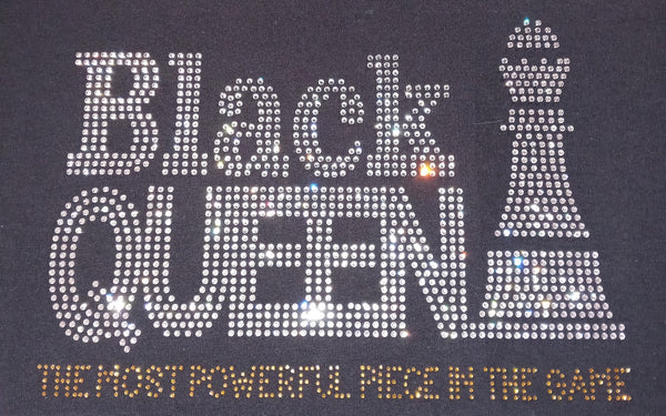 BLACK QUEEN Rhinestone Shirt