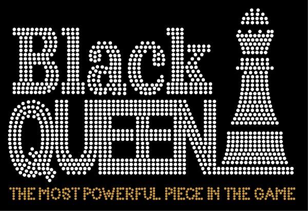 BLACK QUEEN Rhinestone Shirt