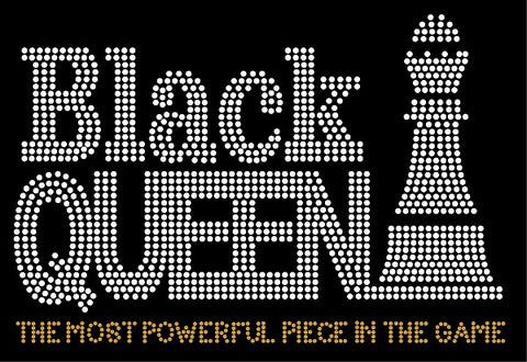 BLACK QUEEN Rhinestone Transfer