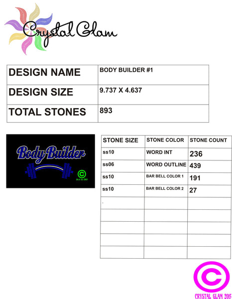 BODY BUILDER #1 RHINESTONE Download File