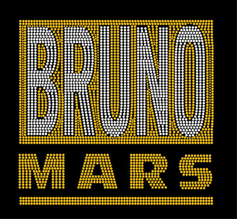 BRUNO MARS Rhinestone Transfer