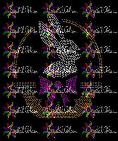 EASTER BUNNY BASKET Rhinestone Download File