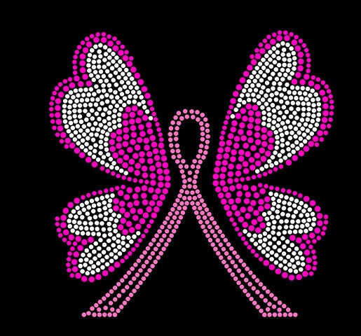 CANCER AWARENESS BUTTERFLY RIBBON #1 RHINESTONE Download File