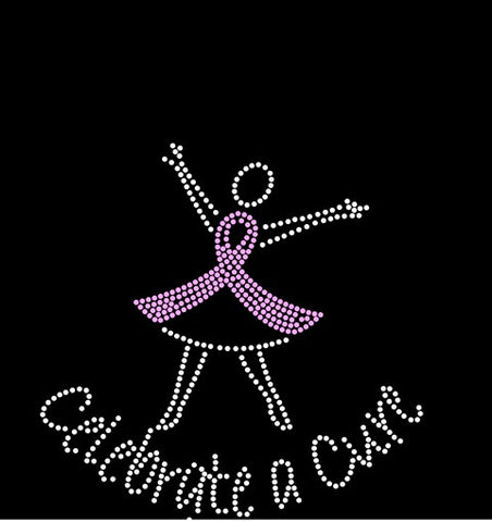 CELEBRATE A CURE CANCER RIBBON RHINESTONE Download File