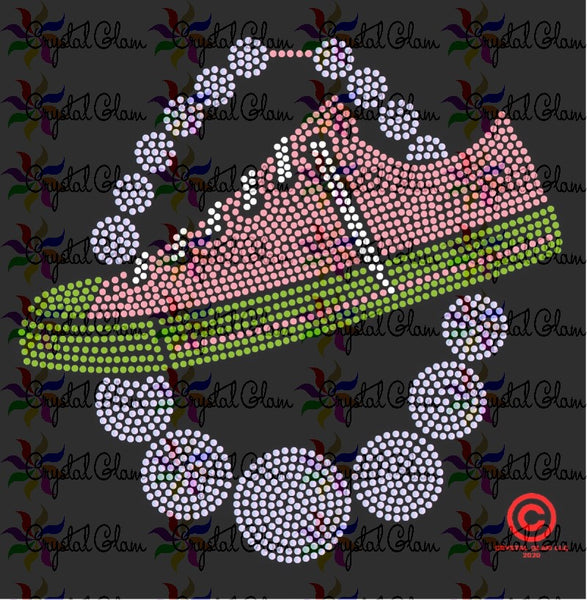 CHUCKS AND PEARLS Rhinestone T-shirt