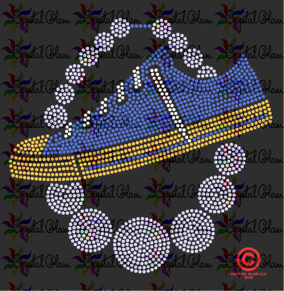 CHUCKS AND PEARLS Rhinestone T-shirt