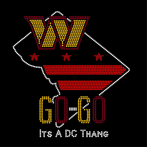 DC FOOTBALL & GO-GO - IT'S A DC THANG Rhinestone Transfer