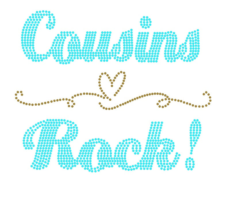 COUSINS ROCK! Rhinestone Ladies Top