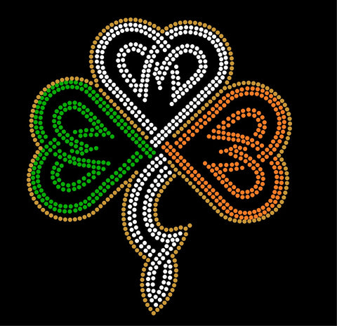 Fancy Irish Shamrock Rhinestone Download File