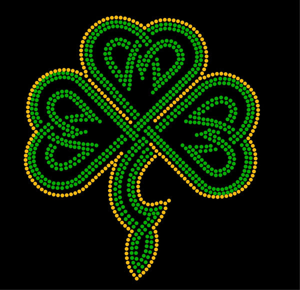 Fancy Irish Shamrock Rhinestone Download File