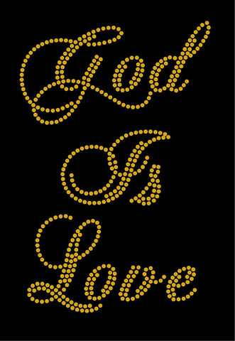 GOD IS LOVE Rhinestone Transfer