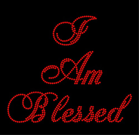 I AM BLESSED Rhinestone Transfer