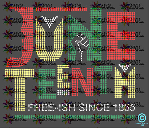 JUNETEENTH #4 Rhinestone Transfer