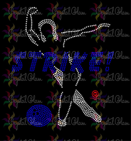 FEMALE STRIKE BOWLER #1 Rhinestone Transfer