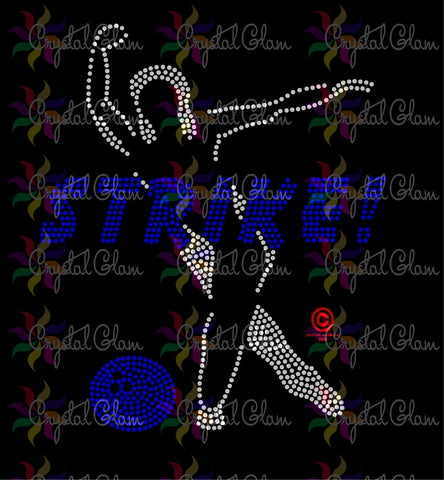 FEMALE STRIKE BOWLER #1 Rhinestone Download File