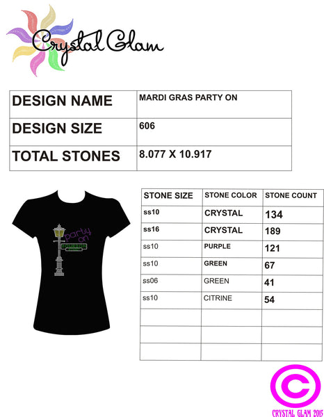 MARDI GRAS PARTY ON RHINESTONE Download File