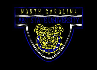 NC A&T SHIELD #2 Rhinestone Download File