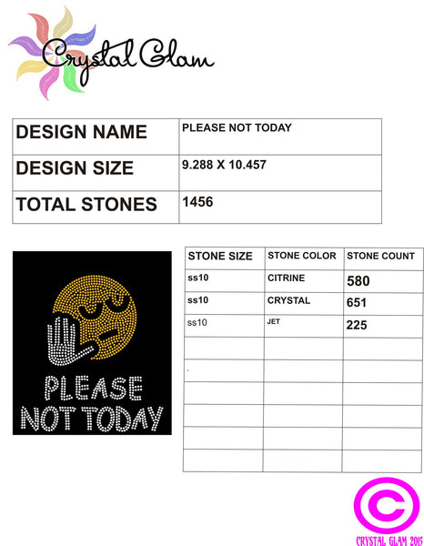 PLEASE NOT TODAY RHINESTONE DOWNLOAD File