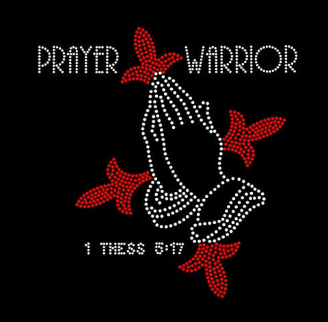 PRAYER WARRIOR Rhinestone Transfer