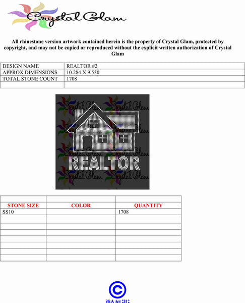 Realtor #2 Rhinestone Download File