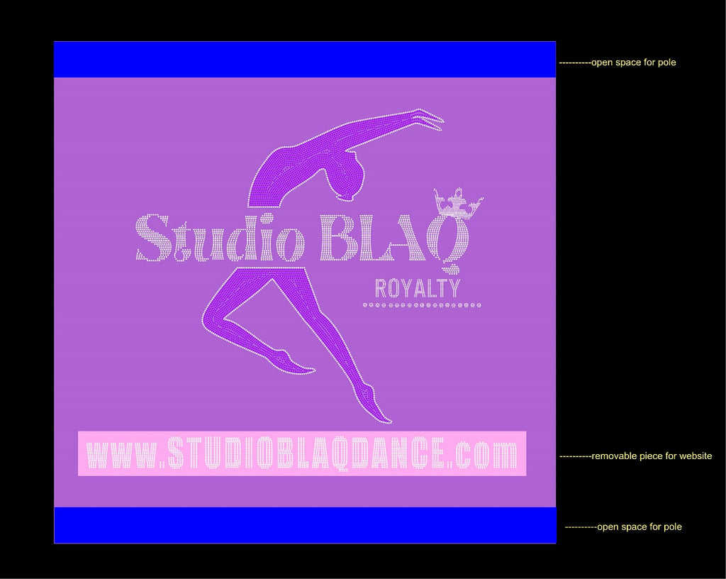 STUDIO BLAQ MIXED MEDIA CLOTH BANNER