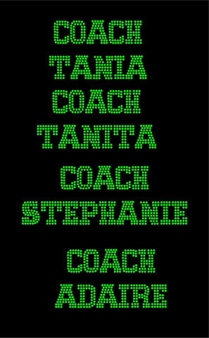 STUDIO BLAQ COACH'S HOODIE W/NAME Rhinestone Transfer Set