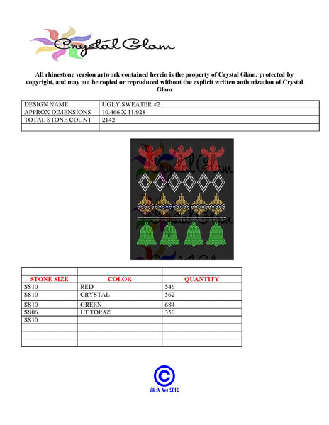 UGLY SWEATER #1 Rhinestone Download File