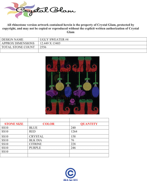 UGLY SWEATER #4 Rhinestone Download File