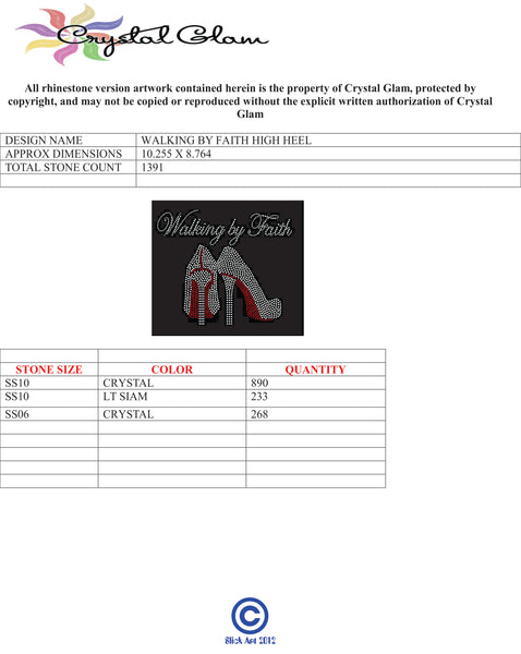 WALKING BY FAITH HEELS Rhinestone Download File