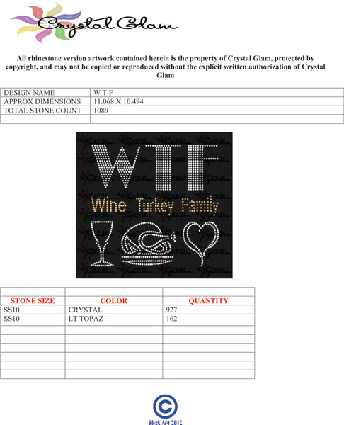 Thanksgiving WTF Rhinestone Download File