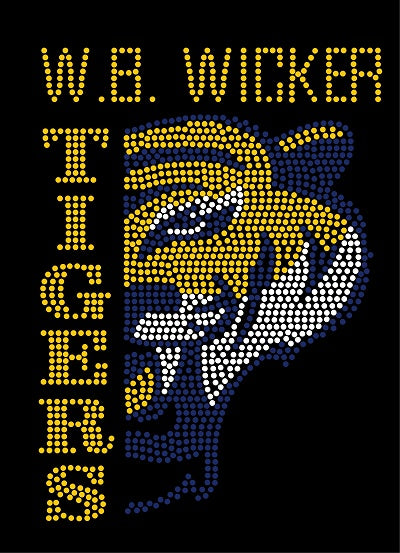 WICKER TIGERS Rhinestone Transfer File