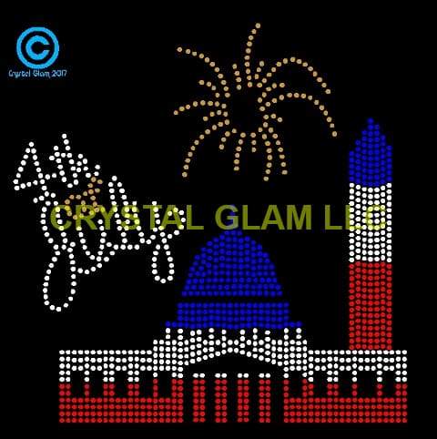 DC 4th of July Rhinestone Download File