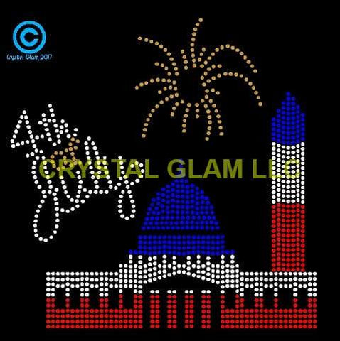 DC 4th of July Rhinestone Download File