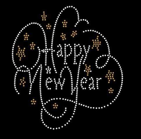 Happy New Year Rhinestone Download File