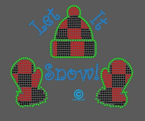 Let It Snow Rhinestone Digital Download