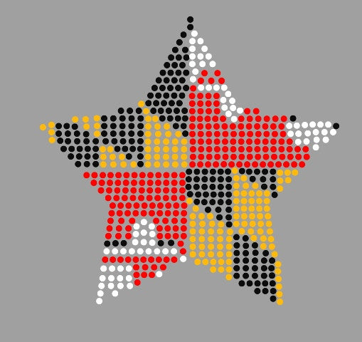 STAR SHAPED MARYLAND STATE FLAG RHINESTONE File