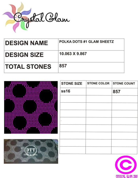 Repeating Polka Dots #1 Glam Sheet Rhinestone Download File