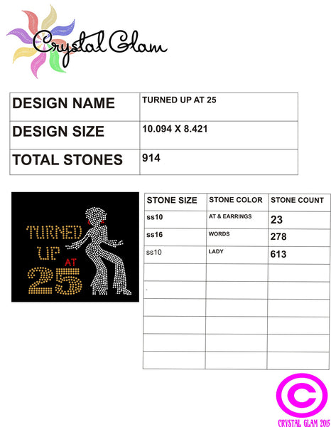 TURNED UP AT 25 RHINESTONE Download File